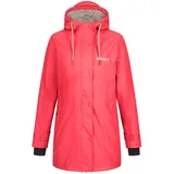 Damen Friesennerz Regenmantel Regenjacke mit Kapuze Gefüttert Wasserdicht Wetterfest Windbreaker Übergangsjacke - 48