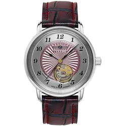 Zeppelin 8569-5 Damenuhr Automatik Open Heart Friedrichshafen Rot/Rosa