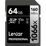 Lexar Professional 1066x Silver Series R160/W70 SDXC UHS-I U3, Class 10 (LSD1066064G-BNNNG)
