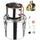 Vevor Alkoholdestillieranlage 11,4 L Edelstahl Wasseralkohol Destillieranlage mit Kupferspule, Heimbrau-Raffinations-Gärungsset mit Thermometer und Pumpe, für Wein Whisky Brandy, Silber