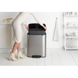 Brabantia Bo Treteimer 60 l Silber