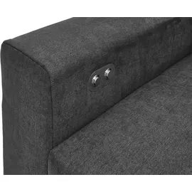 A.Z. Iwaniccy Eckcouch Mikrofaser 2-Sitzer Dunkelgrau