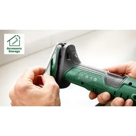 Bosch UniversalMulti 18V-32 ohne Akku + 1x Schleifplatte + 6x Schleifblätter + 1x Tauchsägeblatt + 1x Segmentsägeblatt + 1x Tiefenanschlag