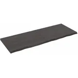 vidaXL Waschtischplatte Dunkelbraun 160x60x(2-4)cm Massivholz