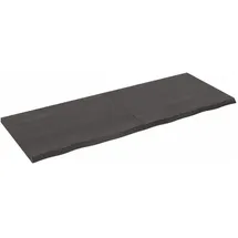 vidaXL Waschtischplatte Dunkelbraun 160x60x(2-4)cm Massivholz