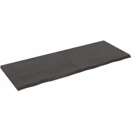vidaXL Waschtischplatte Dunkelbraun 160x60x(2-4)cm Massivholz