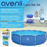 Frame Pool 450 x 90 cm Set Gartenpool Aufstellpool Komplettset blau mit Pumpe