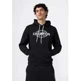 Champion Graphic Hoodie Kapuzensweatshirt Herren Schwarz XL