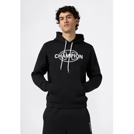 Champion Graphic Hoodie Kapuzensweatshirt Herren Schwarz XL