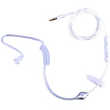 Manybuy EIN Ohr Einzel Kopfhörer mit Kabel, FBI Agent Mono Ohrhörer 3,5mm In Ear Anti Strahlung Kabelgebundenes Headset, Air Tube Headphones mit Mikrofon und Lautstärkeregler