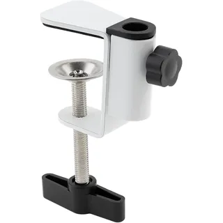 OriGlam Clip-Halterung aus Kohlenstoffstahl mit C-Klemme für Kamera/Monitor, Schreibtisch- und Tischhalterung, Universal für Mikrofon und Tablet (Weiß)