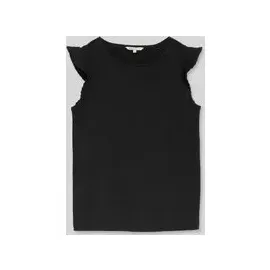 Tom Tailor Denim Damen Top in Crinkle-Optik, Black, M