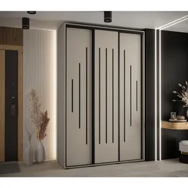 möbel kryspol Schwebetürenschrank Dakota 160 x 235,2 x 45 cm Schwarz