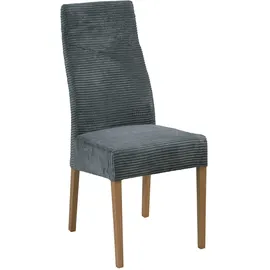 Standard Furniture Polsterstuhl NANCY Cord dunkelgrau/braun