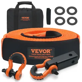 Vevor Abschleppseil für Autos, 16329,31kg, 9,1 m 7,62 cm, für den Notfall, strapazierfähig
