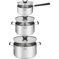 Tefal Opti'Space Topf-Set 6-tlg. Stielkasserolle 16 cm + Kochtopf 20 cm + Kochtopf 24 cm