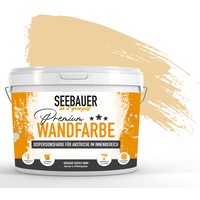 SEEBAUER diy® Wandfarbe Beige für Innen (No. 414 Honey Bee 12,5 Liter) Edelmatte Gelbtöne hohe Deckkraft