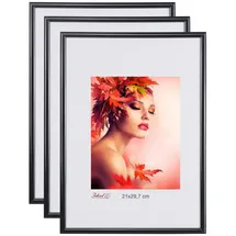 Ideal Trend Bilderrahmen Lifestyle schwarz 21x29,7 cm 3er Set