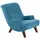 58 aufm Kessel Cocktailsessel Kajsa Velourstoff 71 x 80 x 101 cm Petrol mit Relax-Funktion