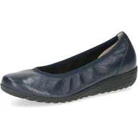 CAPRICE Damen Ballerinas aus Leder Plateau, Blau 41