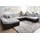 DOMO collection "MORIC 353x80x95 cm, Microfaser PRIMABELLE-Struktur Recamiere links silberfarben (schwarz, silber (46078736-0)