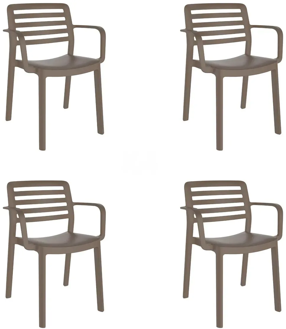 Resol garbar WIND Sessel Indoor, Outdoor Set 4 Schokolade