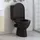 vidaXL Toilettensitz mit Absenkautomatik Schwarz