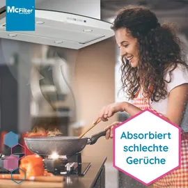 McFilter | Aktivkohlefilter für Dunstabzugshaube geeignet für Kohlefilter Bosch 00705431, 11026769, DHZ5326, Siemens LZ53250, LZ53650, Neff Z5101X1, Z5101X5, Z5105X5 Filter für Abzugshaube