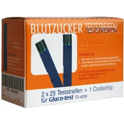 Gluco TEST Blutzuckerteststreifen 50 St