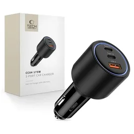 TECH-PROTECT CC04 3-Port PD175W Autoladegerät Schwarz