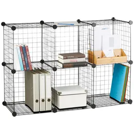 Relaxdays Regalsystem 110 x 110 x 36,5 cm Schwarz