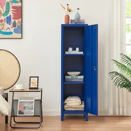 [en.casa] Einzelspind Kurikka 137 x 38 x 38 cm Blau