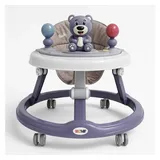 LUCHS Babywalker Babywalker Lauflernhilfe – stabiles Gehfrei für Babys mit Spielcenter, Grau, Grün, Rosa & Blau – Tierdesign Bär & Hase blau