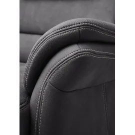 die planbar Wohnlandschaft DIE PLANBAR "ZE-EM16033 U-Form, Breite 330 cm", grau (mammut grau), B:330cm T:262cm, 100% Polyester, Sofas, Wohnlandschaft, wahlweise mit Kopfstützen und Bettfunktion