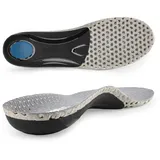 Orthopädische Einlegesohlen Herren Damen Sohleneinlagen Hohe Fußgewölbestütze Komfort Einlagen gegen Plattfüße für Fersensporn, Plantarfasziitis, Fußschmerz, 42 EU