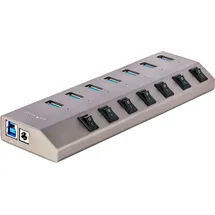Startech 7-Port Self-Powered USB-C Hub with Individual On/Off Switches, USB 3.0 5Gbps Expansion Hub, w/Power Supply,