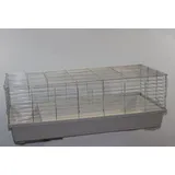 1,20m Hasenkäfig Meerschweinkäfig grau - Grau