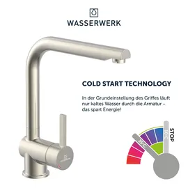 wasserwerk »WK 4, Wasserhahn, Küche, Einhebelmischer«, silberfarben