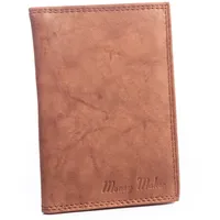 Money Maker Ausweisetui Lederetui für Dokumente aus weichem Echt Leder Beige