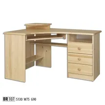 xlmoebel Schreibtisch Tisch Holz Schreibtisch Tische Ecktisch Computer Massiv Echtholz