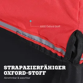 Homcom CargoTrailer schwarz/rot