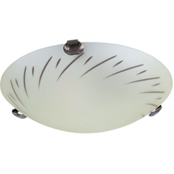 Decken Leuchte Glas Wohn Zimmer Lampe rund Muster Strahler im Set inkl. LED Leuchtmittel