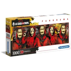 Clementoni 39545 - Netflix - La Casa de Papel - 1000 Teile Puzzle - Panorama Puzzle
