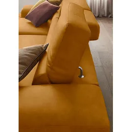 W.Schillig Eckcouch Mikrofaser 3-Sitzer Gelb
