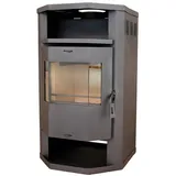 Kaminofen Prismo Stahl, 6,4 kW, Zeitbrand schwarz