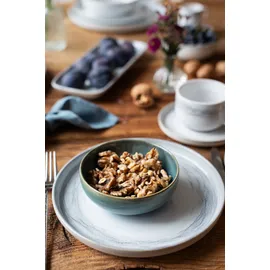 gipfelstück Kaffeeuntertassen-Set, Steinzeug TIEFER SEE