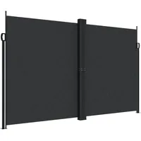 vidaXL Seitenmarkise 200 x 600 cm Schwarz Aluminium