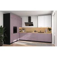 Feldmann-Wohnen L-Form, Violett, Metall, L-Form, 347x243x202 cm, Küchen, Küchenzeilen & Küchenblöcke, Küchenzeilen ohne Geräte