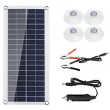 Oniissy 50W 12V Solarpanel Solarmodul Solarpanel-Set 12V Monokristallines Off-Gitter-System Solar-Ladepanel Solarpanel Autobatterie-Ladegerät Erhaltungsladegerät Wartung für Wohnmobil, Boot