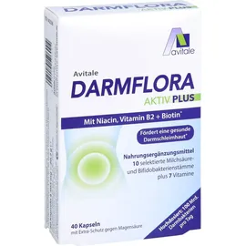 Avitale DARMFLORA Aktiv Plus 100 Mrd.Bakterien+7 Vitamine 40 St
